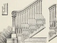 An illustration from Catalogue no. 15 from Chicago Millwork Supply Co., Chicago, U.S.A., manufacturers : doors, windows, mouldings, grilles, mantels, stairwork, etc., etc. (1906)