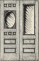 An illustration from Catalogue no. 15 from Chicago Millwork Supply Co., Chicago, U.S.A., manufacturers : doors, windows, mouldings, grilles, mantels, stairwork, etc., etc. (1906)