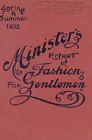 An illustration from Minister's report of fashion for gentlemen (Spring & Summer, 1932) (1932)