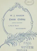 An illustration from W. J. Mahon's catalogs for men's fashions (Fall & Winter, 1903-04) (1903)