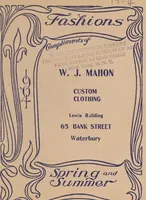 Picture 1 of 11 from W. J. Mahon's catalogs for men's fashions (Spring & Summer, 1904) (1904), leaf 1