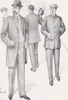 An illustration from W. J. Mahon's catalogs for men's fashions (Fall & Winter, 1908-09) (1908)