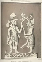 Picture 143 of 190 from Antiquités mexicaines : relation des trois expéditions du capitaine Dupaix, ordonnées en 1805, 1806, et 1807, pour la recherche des antiquités du pays, notamment celles de Mitla et de Palenque : [atlas] / accompagnée des dessins de Castañeda et d'une carte du pays exploré ; suivie d'un parallèle de ces monuments avec ceux de l'Égypte, de l'Indostan, et du reste de l'ancien monde, par M. Alexandre Lenoir, d'une dissertation sur l'origine de l'ancienne population des deux Amériques et sur les diverses antiquités de ce continent, par M. Warden, avec un discours préliminaire par M. Charles Farcy, et des notes explicatives, et autres documents, par MM. Baradère, de St. Priest, et plusieurs voyageurs que ont parcouru l'Amérique (1834), leaf 126
