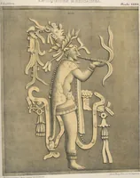 An illustration from Antiquités mexicaines : relation des trois expéditions du capitaine Dupaix, ordonnées en 1805, 1806, et 1807, pour la recherche des antiquités du pays, notamment celles de Mitla et de Palenque : [atlas] / accompagnée des dessins de Castañeda et d'une carte du pays exploré ; suivie d'un parallèle de ces monuments avec ceux de l'Égypte, de l'Indostan, et du reste de l'ancien monde, par M. Alexandre Lenoir, d'une dissertation sur l'origine de l'ancienne population des deux Amériques et sur les diverses antiquités de ce continent, par M. Warden, avec un discours préliminaire par M. Charles Farcy, et des notes explicatives, et autres documents, par MM. Baradère, de St. Priest, et plusieurs voyageurs que ont parcouru l'Amérique (1834)