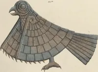 An illustration from Antiquités mexicaines : relation des trois expéditions du capitaine Dupaix, ordonnées en 1805, 1806, et 1807, pour la recherche des antiquités du pays, notamment celles de Mitla et de Palenque : [atlas] / accompagnée des dessins de Castañeda et d'une carte du pays exploré ; suivie d'un parallèle de ces monuments avec ceux de l'Égypte, de l'Indostan, et du reste de l'ancien monde, par M. Alexandre Lenoir, d'une dissertation sur l'origine de l'ancienne population des deux Amériques et sur les diverses antiquités de ce continent, par M. Warden, avec un discours préliminaire par M. Charles Farcy, et des notes explicatives, et autres documents, par MM. Baradère, de St. Priest, et plusieurs voyageurs que ont parcouru l'Amérique (1834)