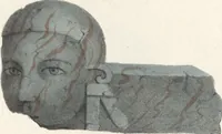 An illustration from Antiquités mexicaines : relation des trois expéditions du capitaine Dupaix, ordonnées en 1805, 1806, et 1807, pour la recherche des antiquités du pays, notamment celles de Mitla et de Palenque : [atlas] / accompagnée des dessins de Castañeda et d'une carte du pays exploré ; suivie d'un parallèle de ces monuments avec ceux de l'Égypte, de l'Indostan, et du reste de l'ancien monde, par M. Alexandre Lenoir, d'une dissertation sur l'origine de l'ancienne population des deux Amériques et sur les diverses antiquités de ce continent, par M. Warden, avec un discours préliminaire par M. Charles Farcy, et des notes explicatives, et autres documents, par MM. Baradère, de St. Priest, et plusieurs voyageurs que ont parcouru l'Amérique (1834)