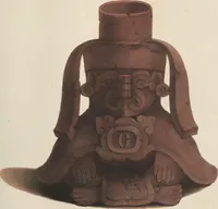 An illustration from Antiquités mexicaines : relation des trois expéditions du capitaine Dupaix, ordonnées en 1805, 1806, et 1807, pour la recherche des antiquités du pays, notamment celles de Mitla et de Palenque : [atlas] / accompagnée des dessins de Castañeda et d'une carte du pays exploré ; suivie d'un parallèle de ces monuments avec ceux de l'Égypte, de l'Indostan, et du reste de l'ancien monde, par M. Alexandre Lenoir, d'une dissertation sur l'origine de l'ancienne population des deux Amériques et sur les diverses antiquités de ce continent, par M. Warden, avec un discours préliminaire par M. Charles Farcy, et des notes explicatives, et autres documents, par MM. Baradère, de St. Priest, et plusieurs voyageurs que ont parcouru l'Amérique (1834)