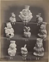An illustration from Ancient pottery from the graves of Indians of Peru, South America : cheifly [sic] from the Santa valley near Chimbote ... photographed for W.W. Evans / by J.W. Hennager, New Rochelle, Jany. 1877 (1877)