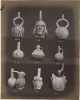An illustration from Ancient pottery from the graves of Indians of Peru, South America : cheifly [sic] from the Santa valley near Chimbote ... photographed for W.W. Evans / by J.W. Hennager, New Rochelle, Jany. 1877 (1877)