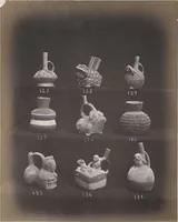 An illustration from Ancient pottery from the graves of Indians of Peru, South America : cheifly [sic] from the Santa valley near Chimbote ... photographed for W.W. Evans / by J.W. Hennager, New Rochelle, Jany. 1877 (1877)