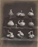 An illustration from Ancient pottery from the graves of Indians of Peru, South America : cheifly [sic] from the Santa valley near Chimbote ... photographed for W.W. Evans / by J.W. Hennager, New Rochelle, Jany. 1877 (1877)