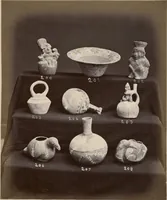 An illustration from Ancient pottery from the graves of Indians of Peru, South America : cheifly [sic] from the Santa valley near Chimbote ... photographed for W.W. Evans / by J.W. Hennager, New Rochelle, Jany. 1877 (1877)