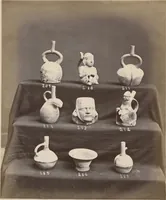 An illustration from Ancient pottery from the graves of Indians of Peru, South America : cheifly [sic] from the Santa valley near Chimbote ... photographed for W.W. Evans / by J.W. Hennager, New Rochelle, Jany. 1877 (1877)