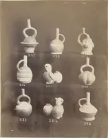 An illustration from Ancient pottery from the graves of Indians of Peru, South America : cheifly [sic] from the Santa valley near Chimbote ... photographed for W.W. Evans / by J.W. Hennager, New Rochelle, Jany. 1877 (1877)