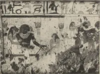 Picture 17 of 110 from Five years' explorations at Thebes : a record of work done 1907-1911 / by the Earl of Carnarvon and Howard Carter, with chapters by F. Ll. Griffith, George Legrain, George Möller, Percy E. Newberry and Wilhelm Spiegelberg ; with seventy-nine plates and frontispiece (1912), leaf 123