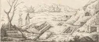 An illustration from Cenni sulla maniera di rinvenire i vasi fittili italo-greci : sulla loro costruzione, sulle loro fabbriche più distinte e sulla progressione e decadimento dell'arte vasaria / di Raffaele Gargiulo (1831)