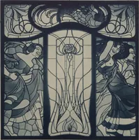Picture 71 of 123 from Meisterwerke der deutschen Glasmalerei / hrsg. vom Badischen Kunstgewerbe-Verein aus Anlass der im Jahre 1901 stattgefundenen Glasmalerei-ausstellung zu Karlsruhe i. B. 100 Tafeln in Lichtdruck nebst einem Begleitwort von F. S. Meyer (1903), leaf 121