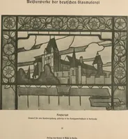 Picture 97 of 123 from Meisterwerke der deutschen Glasmalerei / hrsg. vom Badischen Kunstgewerbe-Verein aus Anlass der im Jahre 1901 stattgefundenen Glasmalerei-ausstellung zu Karlsruhe i. B. 100 Tafeln in Lichtdruck nebst einem Begleitwort von F. S. Meyer (1903), leaf 169
