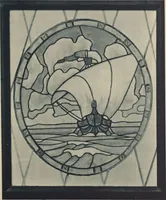 An illustration from Meisterwerke der deutschen Glasmalerei / hrsg. vom Badischen Kunstgewerbe-Verein aus Anlass der im Jahre 1901 stattgefundenen Glasmalerei-ausstellung zu Karlsruhe i. B. 100 Tafeln in Lichtdruck nebst einem Begleitwort von F. S. Meyer (1903)