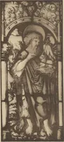 An illustration from Meisterwerke der deutschen Glasmalerei / hrsg. vom Badischen Kunstgewerbe-Verein aus Anlass der im Jahre 1901 stattgefundenen Glasmalerei-ausstellung zu Karlsruhe i. B. 100 Tafeln in Lichtdruck nebst einem Begleitwort von F. S. Meyer (1903)