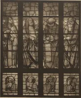 An illustration from Meisterwerke der deutschen Glasmalerei / hrsg. vom Badischen Kunstgewerbe-Verein aus Anlass der im Jahre 1901 stattgefundenen Glasmalerei-ausstellung zu Karlsruhe i. B. 100 Tafeln in Lichtdruck nebst einem Begleitwort von F. S. Meyer (1903)