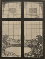 An illustration from Meisterwerke der deutschen Glasmalerei / hrsg. vom Badischen Kunstgewerbe-Verein aus Anlass der im Jahre 1901 stattgefundenen Glasmalerei-ausstellung zu Karlsruhe i. B. 100 Tafeln in Lichtdruck nebst einem Begleitwort von F. S. Meyer (1903)