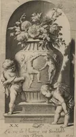 Picture 58 of 60 from Toneel van Sinnebeelden : geopent tot Dienst van Schilders Beelthouders etc / door A. Houbraken (1736), leaf 123