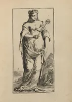 An illustration from Toneel van Sinnebeelden : geopent tot Dienst van Schilders Beelthouders etc / door A. Houbraken (1736)