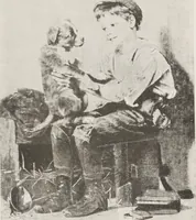 An illustration from American paintings and sculpture contributed to the "Second Prize Fund Exhibition" (1886)