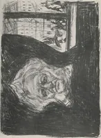 An illustration from Exhibition of etchings, lithographs and woodcuts by Edvard Munch of Christiana, Norway : November 29th to December 20th / under the auspices of the American-Scandinavian Foundation introduction and list by Christian Brinton (1919)