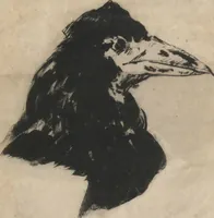 Picture 1 of 7 from Le corbeau = The raven : poëme / par Edgar Poe ; traduction française de Stéphane Mallarmé ; avec illustrations par Édouard Manet (1875), leaf 1