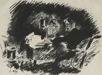 Picture 4 of 7 from Le corbeau = The raven : poëme / par Edgar Poe ; traduction française de Stéphane Mallarmé ; avec illustrations par Édouard Manet (1875), leaf 5