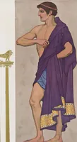 An illustration from Aphrodite : a romance of ancient Egypt / play by Pierre Frondaie and George C. Hazelton ; founded on the novel [by] Pierre Louys ; story novelized by William A. Page ; book illustrated by Carl Link (1919)