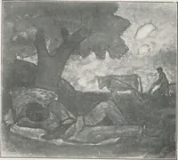 An illustration from Exposició de dibuixos y pintures de J. Torres-Garcia (1912)