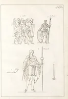 An illustration from Recherches sur les costumes, les moeurs, les usages religieux, civils et militaires des anciens peuples : [Volume 1] / par J. Mailliot, ... publié par P. Martin (1809)
