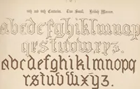 Picture 9 of 19 from The book of ornamental alphabets, ancient and modern, from the ninth to the nineteenth century, with numerals : including Gothic, church-text, large and small, German, Italian, arabesque, initials for illumination, rustic, large and small, ornamental : and with an analysis of the Roman and Old English alphabets (large and small) ... / collected and designed by F. Delamotte (1858), leaf 22