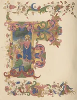 An illustration from An Alphabet of capital letters : selected from the illuminations of Italian choral books of the fifteenth and sixteenth centuries ; engraved in outline, with one letter printed in colours (1862)