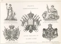 Picture 34 of 35 from Álbum graphique : recueil d'alphabets français, étrangers et ornés, couronnes, armes, supports, chiffres entrelacés et ornés : [volume 2] / monogrammes tires d'anciens manuscrits et composés par J. Girault (1870), leaf 101
