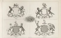 Picture 18 of 35 from Álbum graphique : recueil d'alphabets français, étrangers et ornés, couronnes, armes, supports, chiffres entrelacés et ornés : [volume 2] / monogrammes tires d'anciens manuscrits et composés par J. Girault (1870), leaf 64