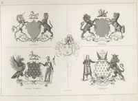 Picture 19 of 35 from Álbum graphique : recueil d'alphabets français, étrangers et ornés, couronnes, armes, supports, chiffres entrelacés et ornés : [volume 2] / monogrammes tires d'anciens manuscrits et composés par J. Girault (1870), leaf 65
