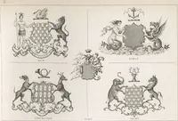 Picture 20 of 35 from Álbum graphique : recueil d'alphabets français, étrangers et ornés, couronnes, armes, supports, chiffres entrelacés et ornés : [volume 2] / monogrammes tires d'anciens manuscrits et composés par J. Girault (1870), leaf 66