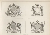 Picture 22 of 35 from Álbum graphique : recueil d'alphabets français, étrangers et ornés, couronnes, armes, supports, chiffres entrelacés et ornés : [volume 2] / monogrammes tires d'anciens manuscrits et composés par J. Girault (1870), leaf 68