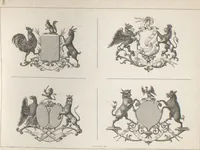 Picture 23 of 35 from Álbum graphique : recueil d'alphabets français, étrangers et ornés, couronnes, armes, supports, chiffres entrelacés et ornés : [volume 2] / monogrammes tires d'anciens manuscrits et composés par J. Girault (1870), leaf 69