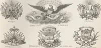 Picture 30 of 35 from Álbum graphique : recueil d'alphabets français, étrangers et ornés, couronnes, armes, supports, chiffres entrelacés et ornés : [volume 2] / monogrammes tires d'anciens manuscrits et composés par J. Girault (1870), leaf 97
