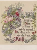 An illustration from In Freude und Leid : Denksprüche mit Initialen / gemalt von Alwine Schrödter (1865)