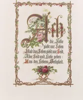 An illustration from In Freude und Leid : Denksprüche mit Initialen / gemalt von Alwine Schrödter (1865)