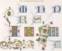 An illustration from Dondorf's Alphabete : eine Sammlung von Musterblättern der verschiedensten Schriftarten älterer und neuerer Zeit ... / [zusammengestellt von Fr. Christmann] (1873)