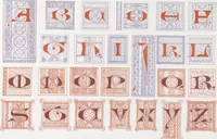 An illustration from Dondorf's Alphabete : eine Sammlung von Musterblättern der verschiedensten Schriftarten älterer und neuerer Zeit ... / [zusammengestellt von Fr. Christmann] (1873)