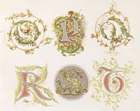 An illustration from Dondorf's Alphabete : eine Sammlung von Musterblättern der verschiedensten Schriftarten älterer und neuerer Zeit ... / [zusammengestellt von Fr. Christmann] (1873)