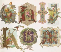 Picture 27 of 34 from Dondorf's Alphabete : eine Sammlung von Musterblättern der verschiedensten Schriftarten älterer und neuerer Zeit ... / [zusammengestellt von Fr. Christmann] (1873), leaf 48